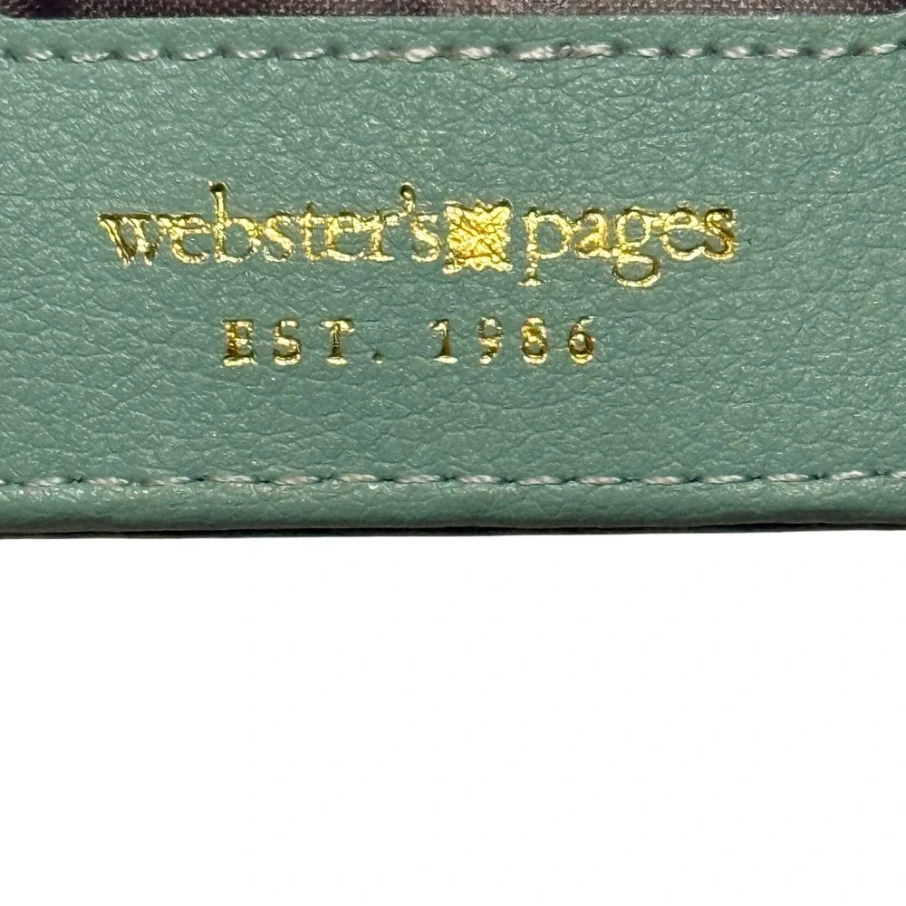Websters Pages Color Crush Mint Green Faux Leather Planner Cover Gold Heart 10in